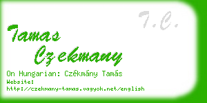 tamas czekmany business card